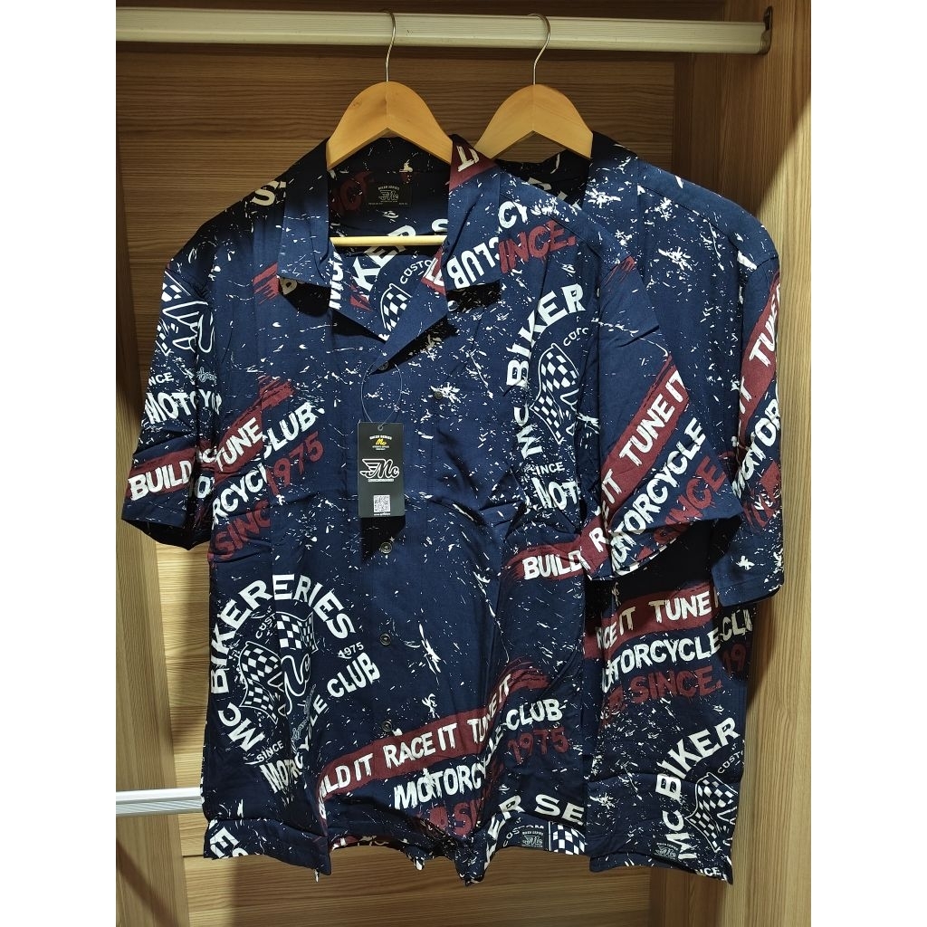 เสื้อเชิ้ตรีสอร์ท (Resort Shirt) จากแบรนด์ Mc JEANS รุ่น MSSZ273 คอลเลกชัน "Mc Biker" #แท้ 💯 #mc #mc