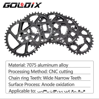 GOLDIX GXP ใบจานหน้าเดี่ยวจักรยาน 32/34/36/38T offset 0mm./3mm/6mm. สำหรับขาจาน Sram 11/12S NX XX XO GX Single Disc