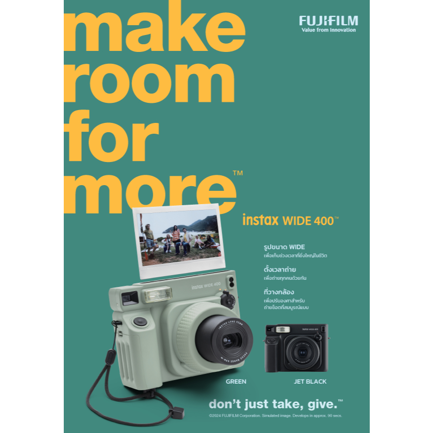Fujifilm Instax wide 400 รับประกันศูนย์