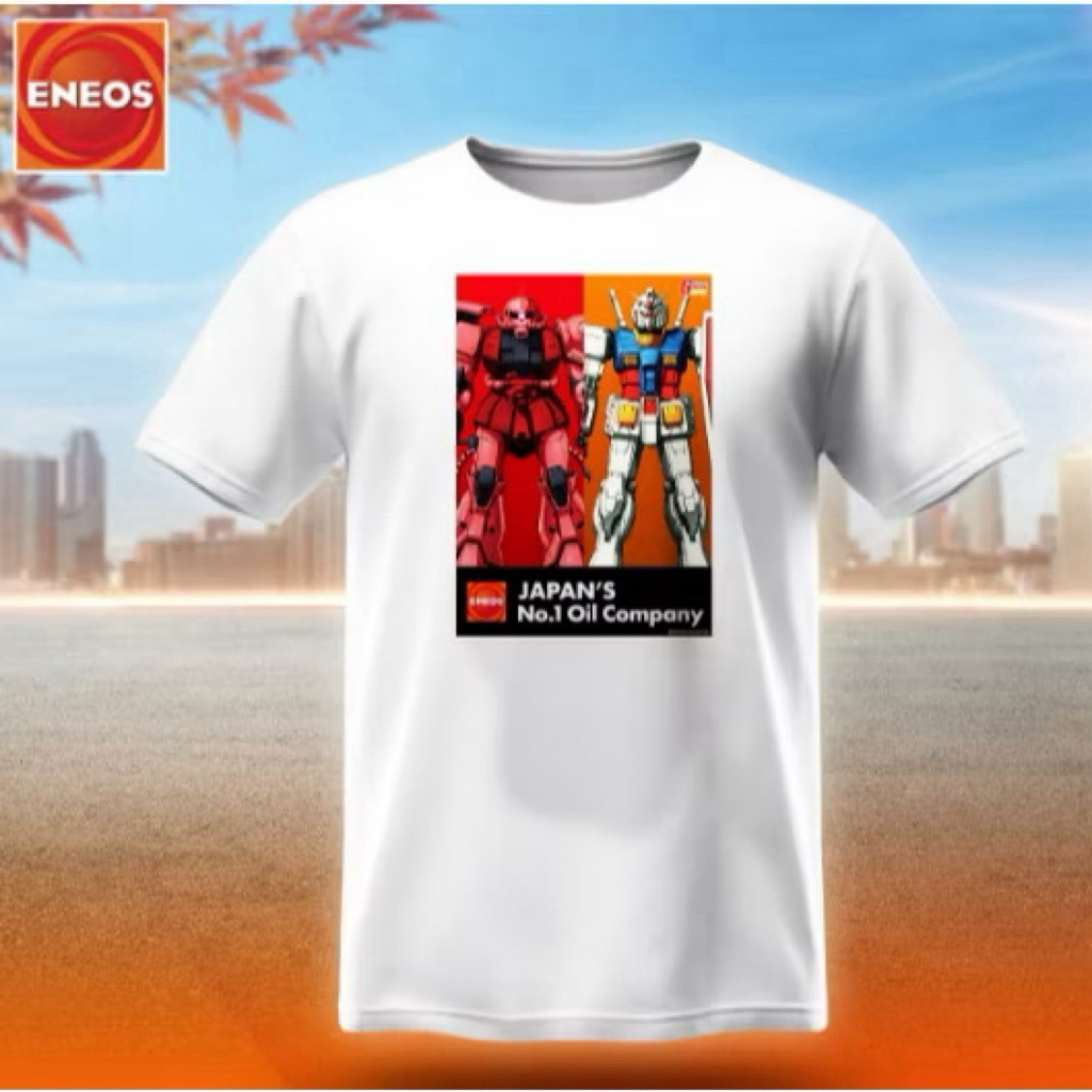 ✅🌈 ของแท้ ❣️ เสื้อยืด Gundam กันดัม  Eneos X Gundam เอเนออส ฟรีไซต์