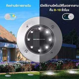 ไฟปักสนาม LED โคมไฟสนามโซล่าเซลล์ โคมไฟตกแต่งสนามหญ้า แต่งสวนทางเดินไฟพลังงานแสงอาทิตย์ ทรงกลม 8 16 20LED แบบวอร์มและขาว