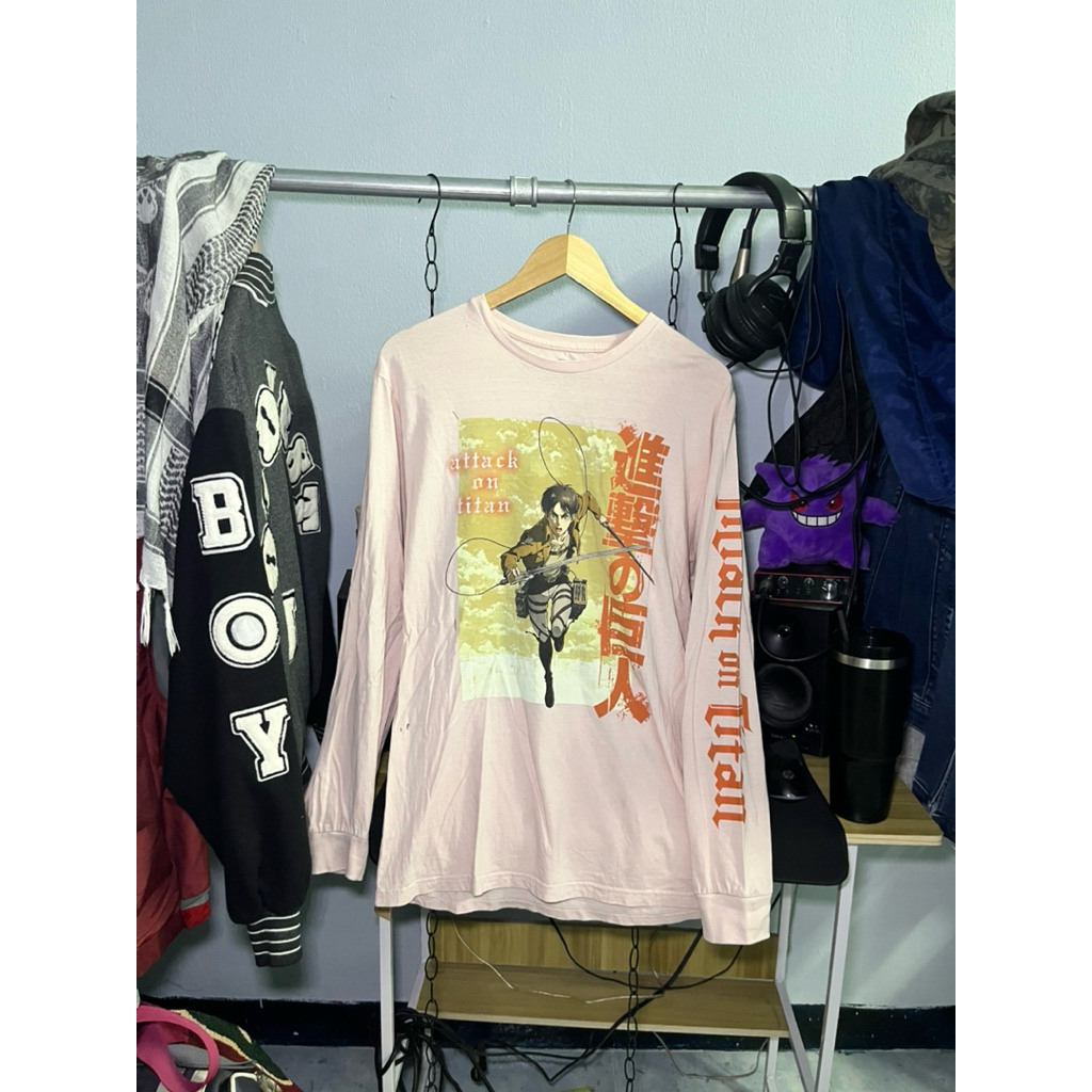 AOT ss3 long sleeve (ปั๊มคอ)