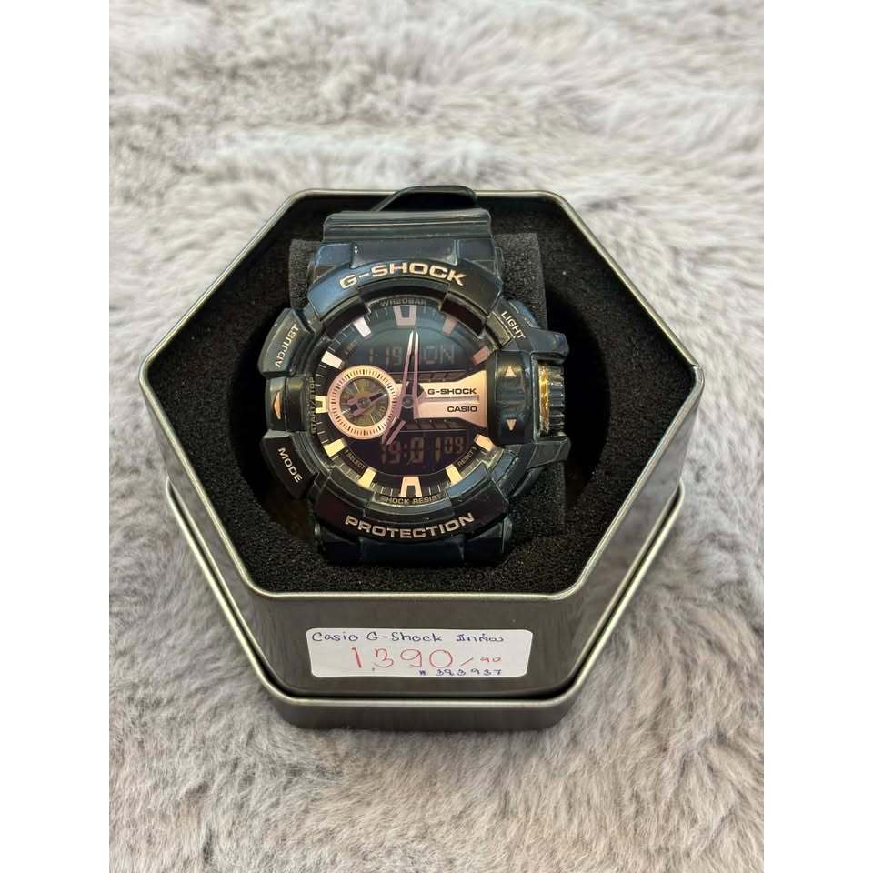 นาฬิกา ยี่ห้อ Casio G-Shock รุ่น GA-400GB สีดํา มีรอยตามการใช้งาน มีกล่อง #383937