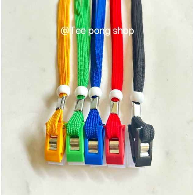 สายคล้องคลิปสีตามสาย  สายคล้องคลิปพลาสติก 5 สี สายคล้องบัตรพนักงานนักเรียน