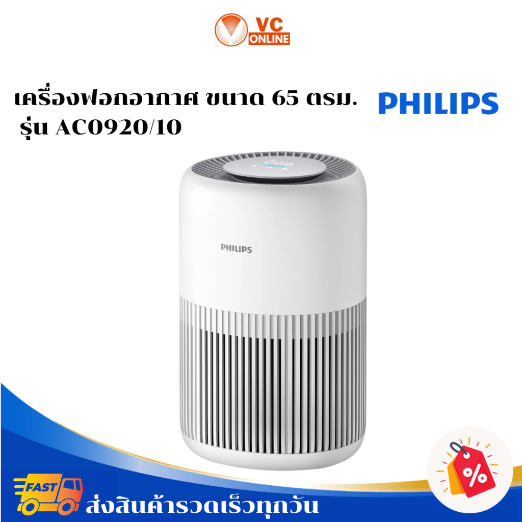 PHILIPS เครื่องฟอกอากาศ ขนาด 65 ตรม.รุ่น AC0920/10