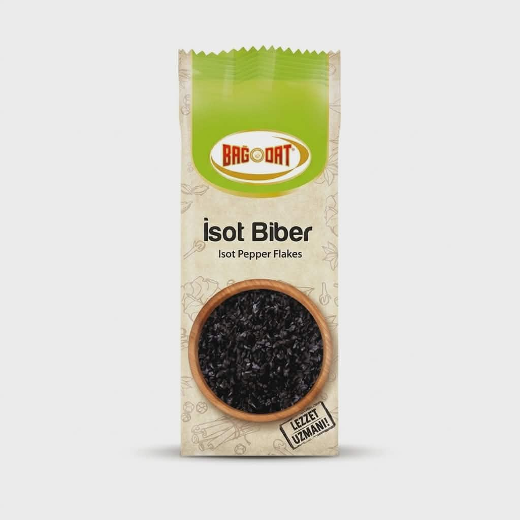Bağdat Isot Biber 80g พริกดำตุรกี พริกเกล็ด Isot Pepper Turkish Premium Chili Flakes