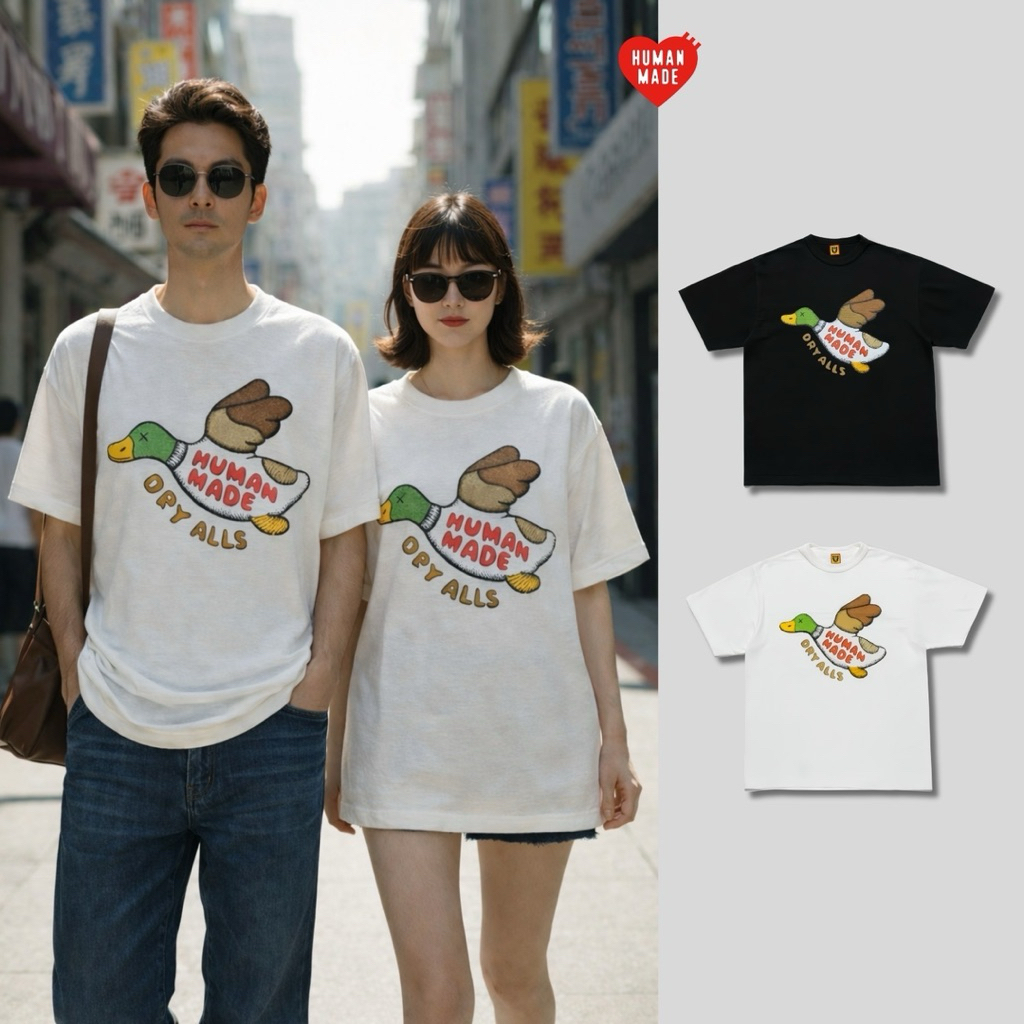 พร้อมส่ง / เสื้อยืด Human Made x Kaws 💯 T-Shirt แขนสั้น พร้อมส่งจากไทย ส่งสินค้าทุกวัน ส่งเร็ว
