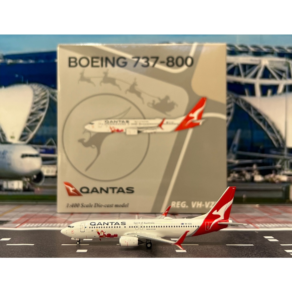 Panda Model [62515] 1:400 Qantas B737-800 VH-VZX ‘Christmas’