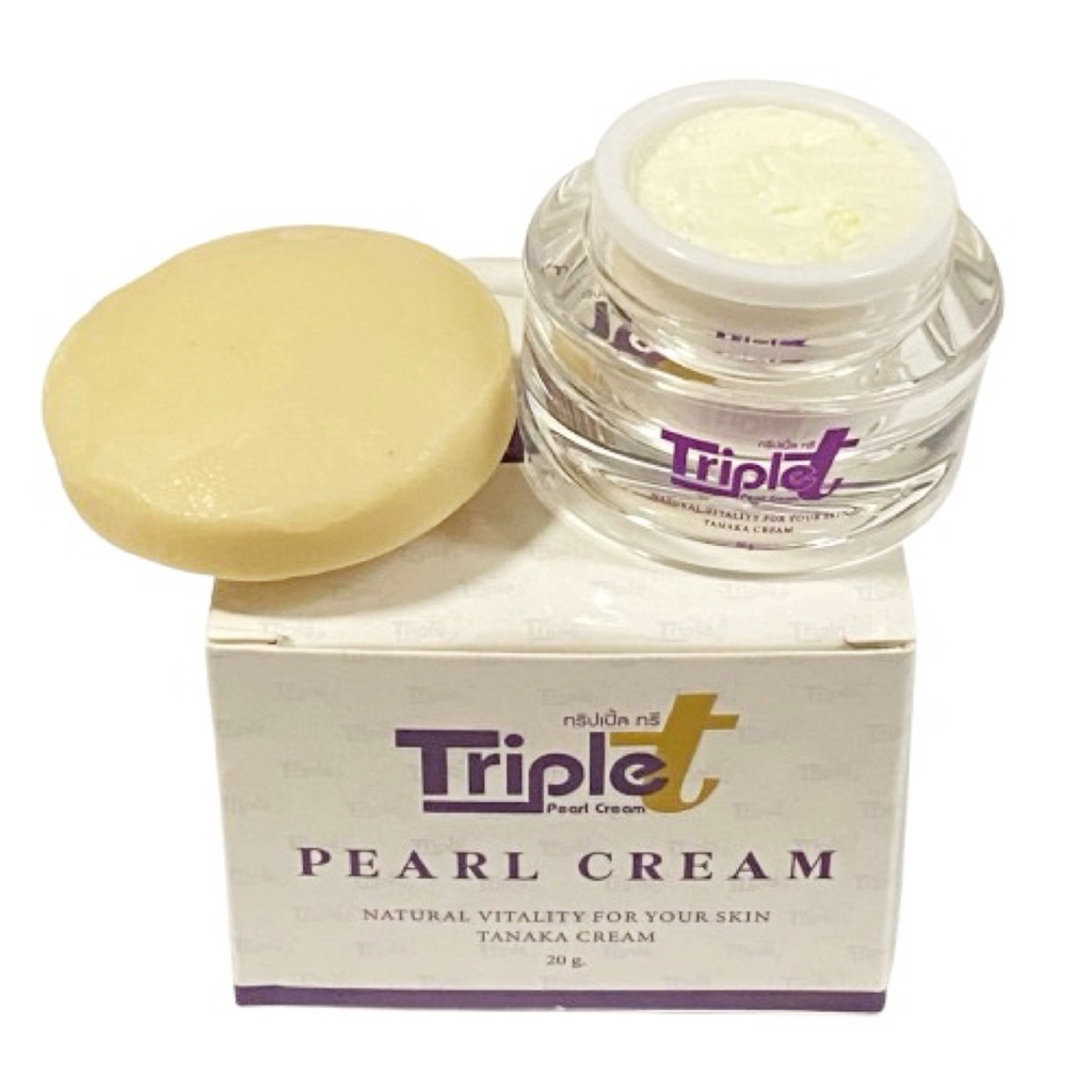 ทริปเปิ้ลทรีครีม (Triple Tri Cream) 1 กระปุก ครีมขนาด20กรัม แถมฟรีสบู่โสมทานาคาในกล่อง