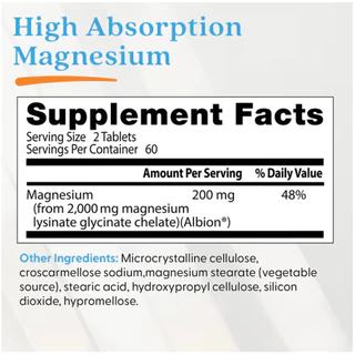 พร้อมส่ง - Doctor's Best, High Absorption Magnesium, 120 Tablets or 240 Tablets (100 mg per Tablet)(BBF 08/2028)