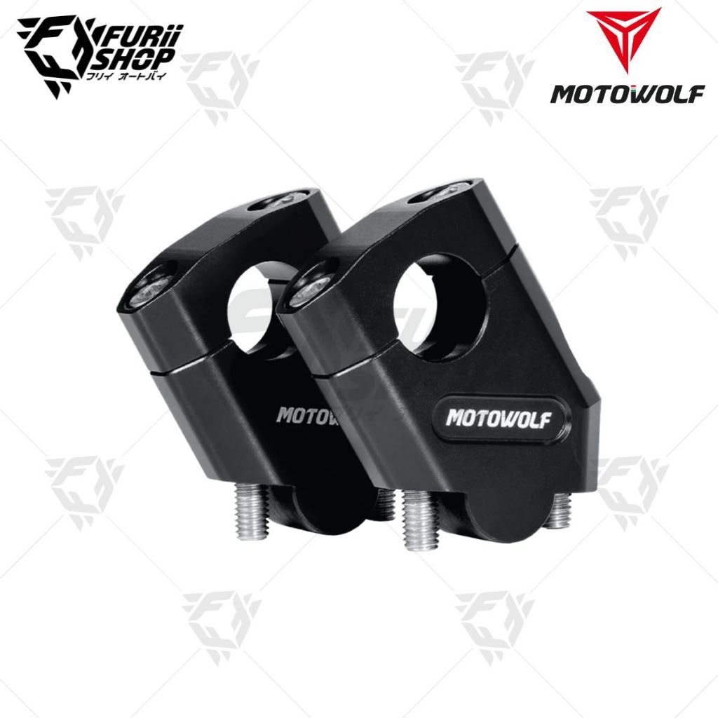 ตุ๊กตาแฮนด์อลูมิเนียม ยกเยื้อง MOTOWOLF 3517  แฮนด์ผอม 22mm / แฮนด์อ้วน 28mm