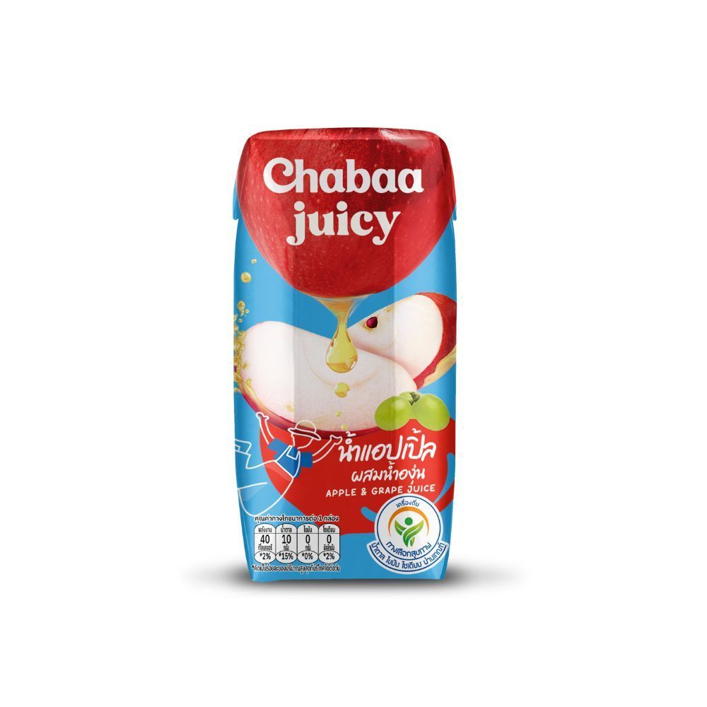 AFBS Chabaa Juicy นํ้าเเอปเปิ้ลผสมองุ่น 180มล. #1115741