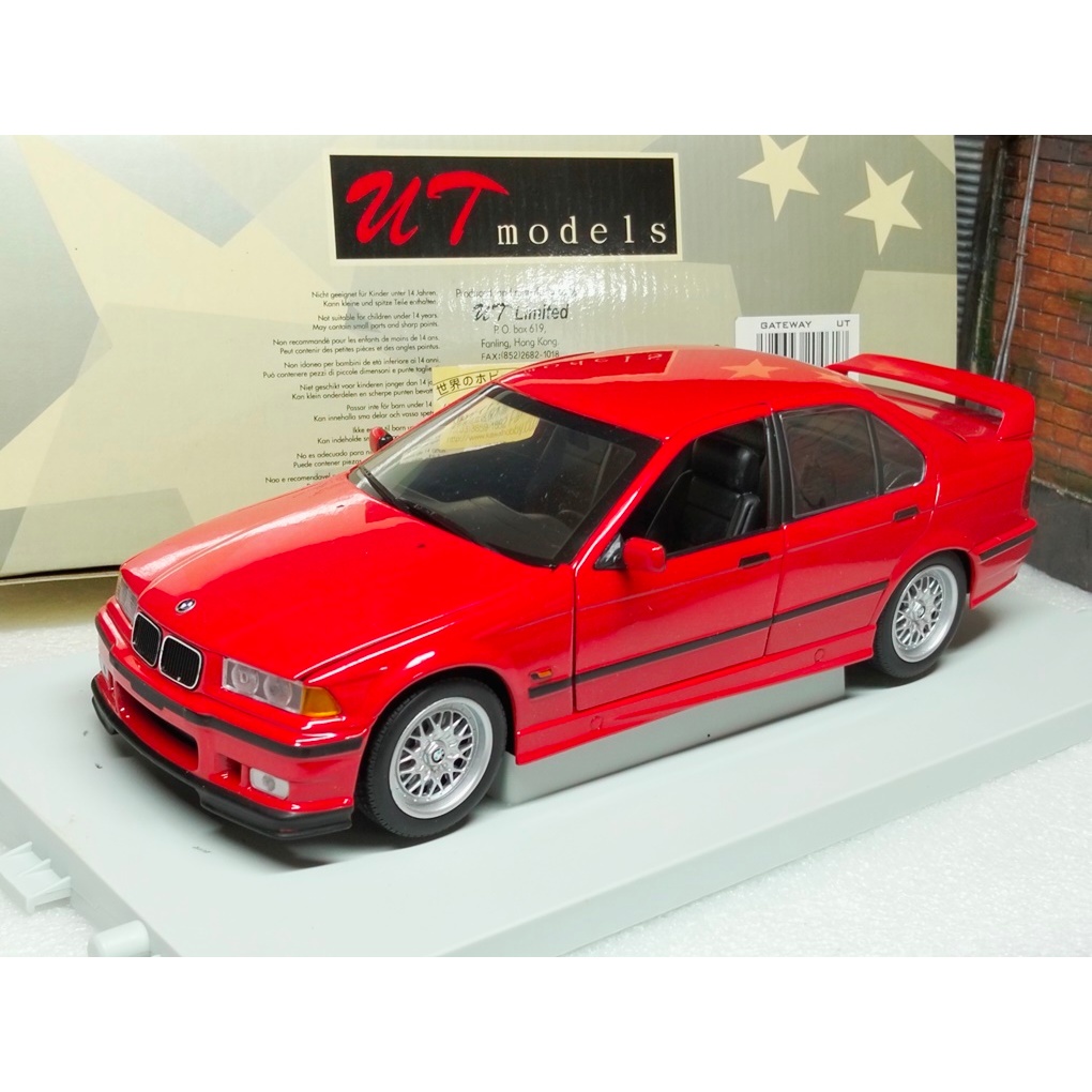 โมเดลรถBMWE36 1/18 * มือสอง *  โมเดลรถ BMW E36 Series 3 Red UT Model scale สเกล 1:18 ราคา ok