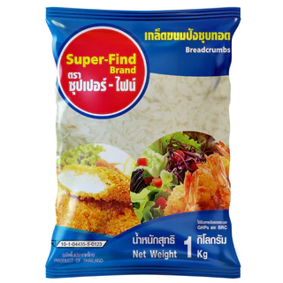 Super-find เกร็ดขนมปัง ซุปเปอร์ไฟส์ 1000กรัม (ยกลัง 10 ถุง)