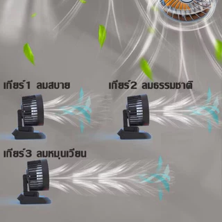 ประหยัดน้ำมัน🔥พร้อมส่งทันทีใน24ชม.🔥พัดลม3หัว ใช้ในรถยนต์ 12V 24V USB ใช้กับรถทุกรุ่น ปรับแรงลมได้ หมุนหัว360องศา