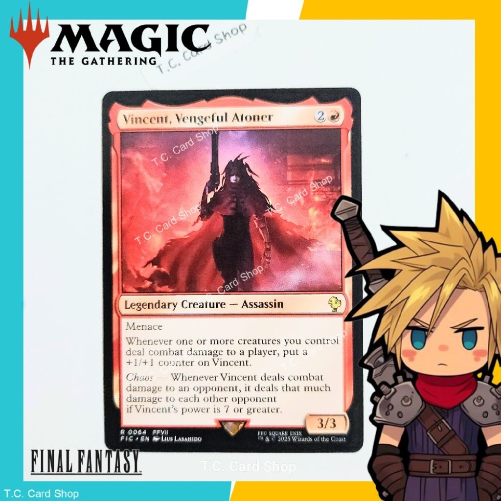 Vincent, Vengeful Atoner - R0064 - FFVII - Final Fantasy - Magic the Gathering (MTG) (FIC)