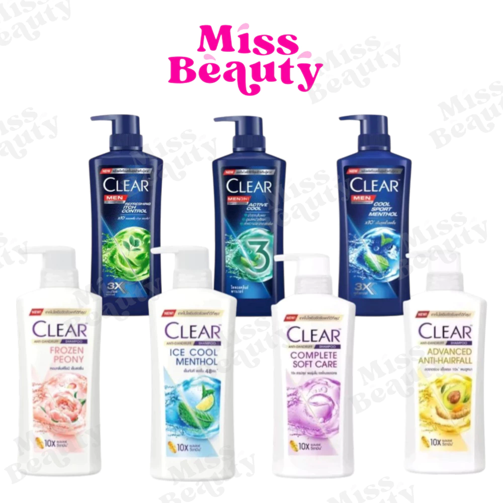 Clear แชมพูเคลียร์ แชมพูขจัดรังแค บำรุงหนังศีรษะ ขวดปั๊ม 370 มล.