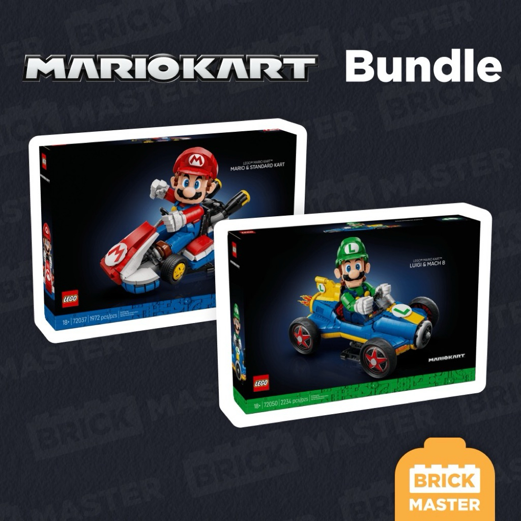LEGO Mario Kart – 72037 Mario & 72050 Luigi Bundle (เลโก้แท้ มาริโอ้ ลุยจิ แพคคู่)