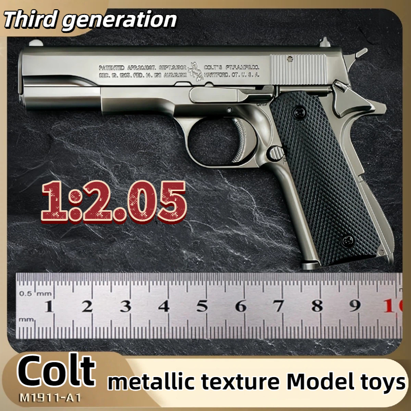 Stylish COLT M1911 1:2.05 Scale Model, Daily Bag & Key Decoration