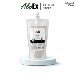 AloEx Organic Black Shampoo Refill แชมพูลดผมร่วง สร้างผมใหม่ สำหรับผมแห้งเสีย-ผมทำสี ถุงเติม รีฟิล