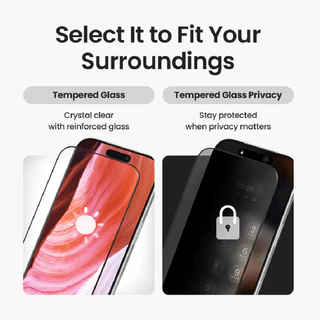 iFace Tempered Glass ฟิล์มกันรอยหน้าจอแบบใส / แบบ Privacy สำหรับ iPhone 17 / Air / 16