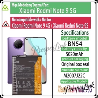 แบต Redmi 9 แบตNote9 (BN54) แบตเตอรี่โทรศัพท์มือถือ Redmi 9 /Note9 ​ Batterry​ รับประกัน 6 เดือนแถมชุดไขควง（5020mAh）
