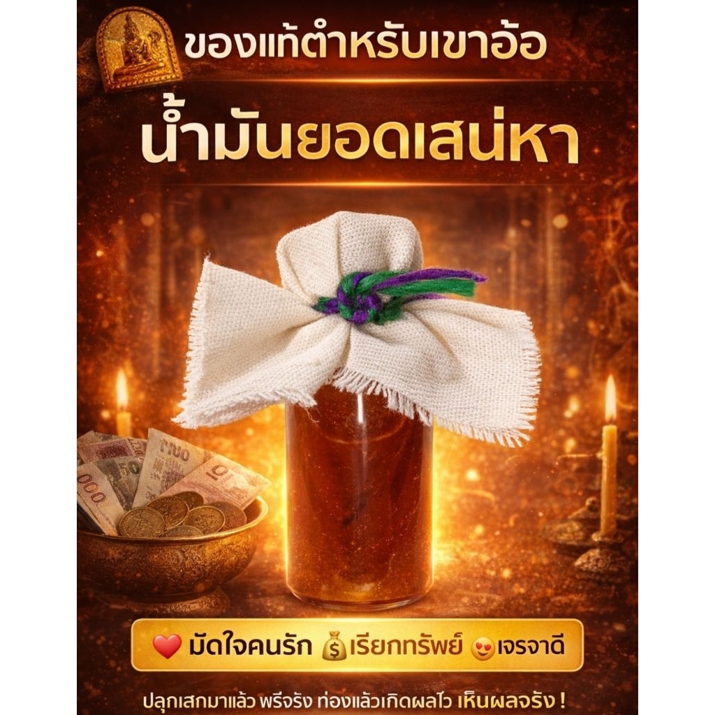 น้ำมันยอดเสน่ห์หา(สามตำหรับมหาเสน่ห์)สายเขาอ้อ_ของแท้100%byพงค์เขาอ้อ
