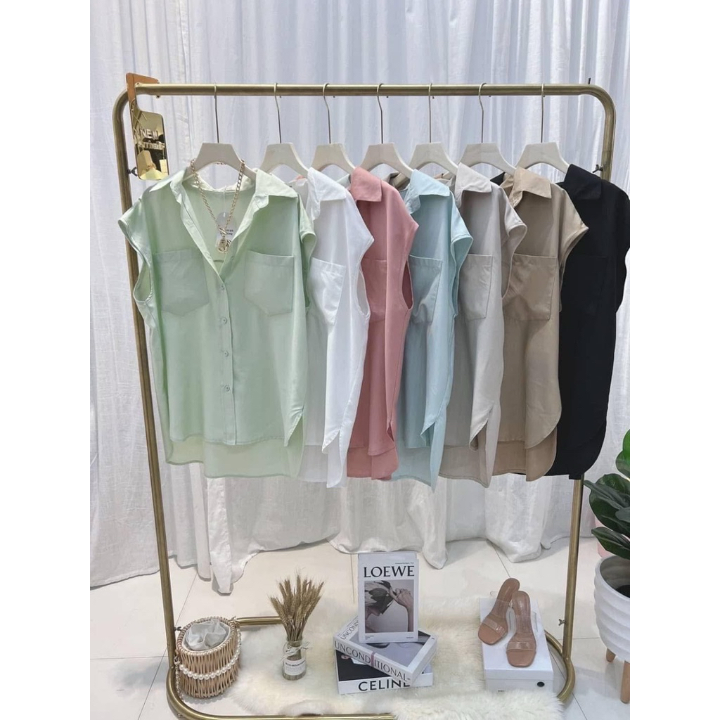 เสื้อเชิ้ตแขนล้ำ ทรง Oversize งาน Wanwan Clothing