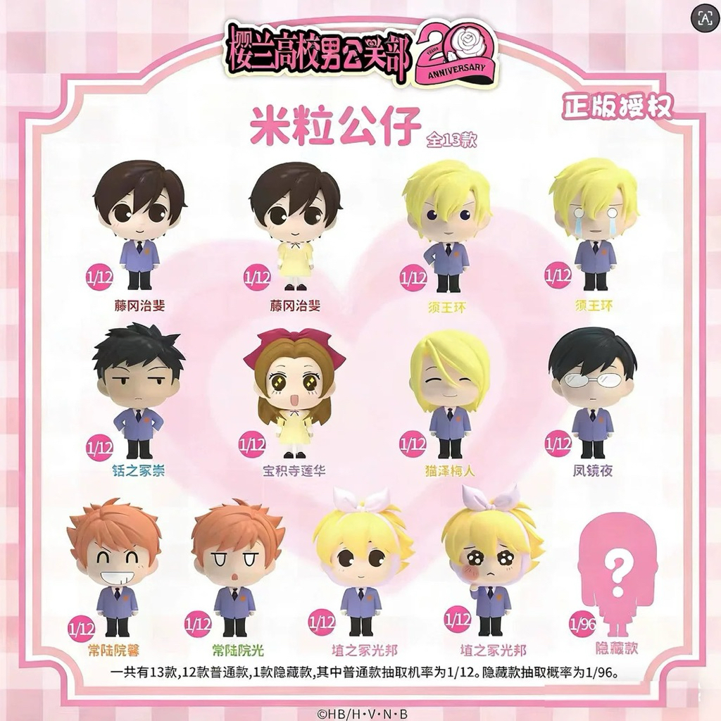 (พร้อมส่ง) Ouran High School Host Club mini figure กล่องสุ่มฟิกเกอร์อนิเมะโอรัน ชมรมรักคลับมหาสนุก 1