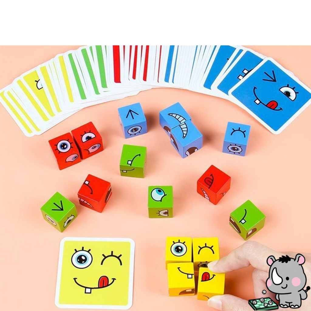 （กล่องโลหะ）เกมลูกบาศก์ปริศนา เปลี่ยนอารมณ์ ของเล่นเสริมการเรียนรู้เด็ก