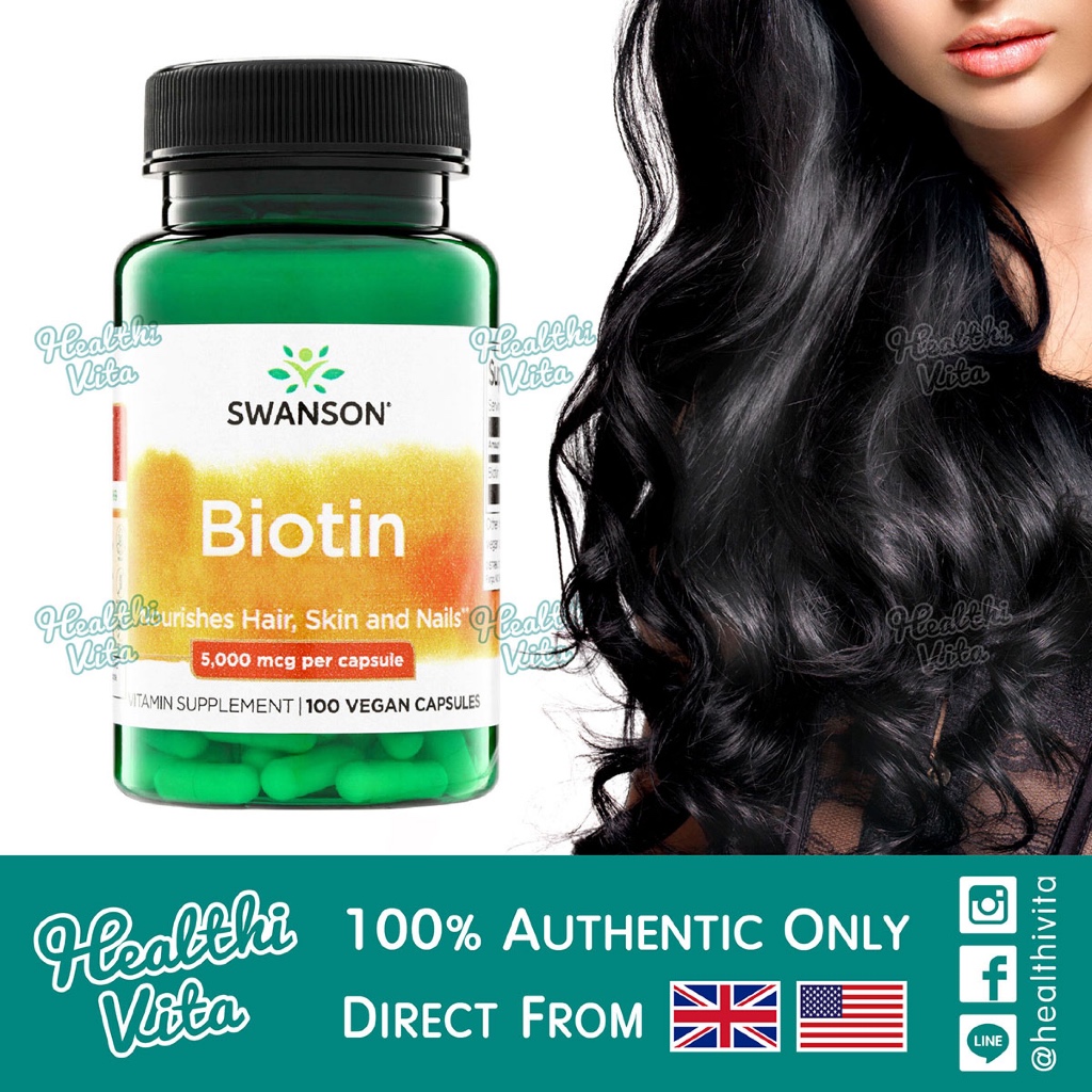BIOTIN 5,000 Mcg. 100 Caps ❌EXP 03/28