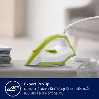 Electrolux เตารีดแห้ง กำลังไฟ 1300 วัตต์ EasyLine รุ่น EDI1014 สีขาว-เขียว