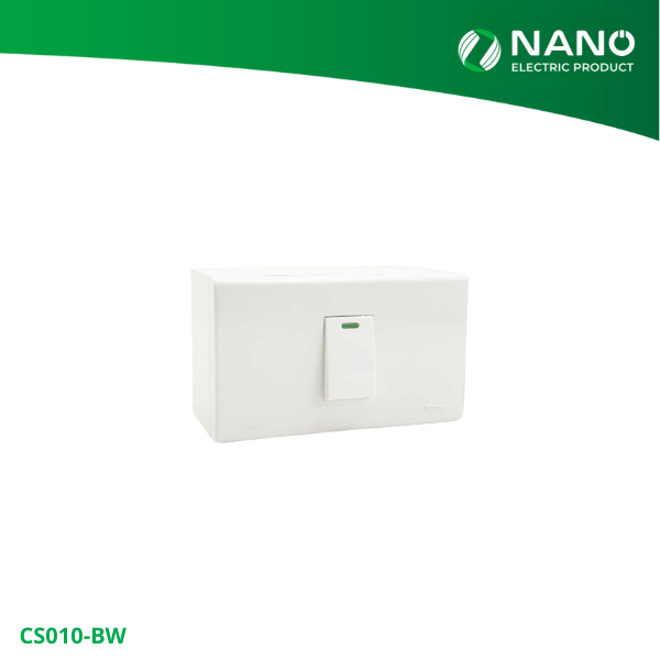NANO ชุดฝา 1 ช่อง 1 สวิตช์ และบล็อกลอยขนาด 2*4 นิ้ว Classic series (1 ชิ้น/กล่อง) รุ่น CS010