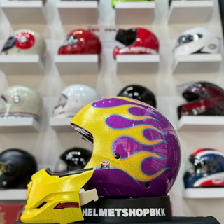 หมวกกันน็อค BELL BROOZER IGNITE GLOSS PURPLE YELLOW