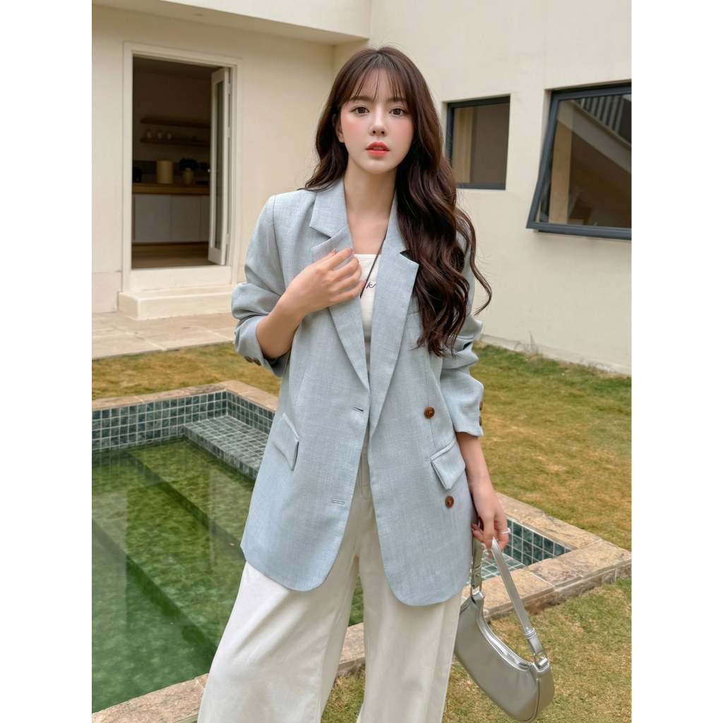 (ส่งด่วน❗️) QXICO รุ่น CS276 เสื้อเบลเซอร์ เสื้อสูทเบลเซอร์