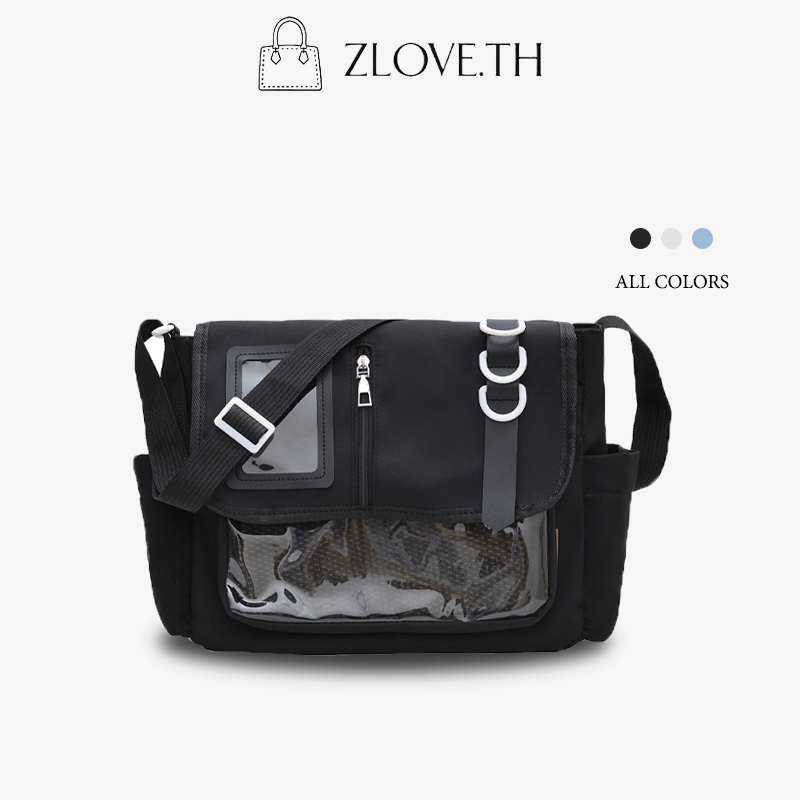 ZLOVE กระเป๋าสะพายเดี่ยว ins ความจุขนาดใหญ่ สันทนาการ สีทึบ กระเป๋าสะพาย