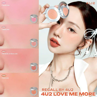 ถูก/แท้/มีไลฟ์ (2 ชิ้น 299.-) บลัชออน 4U2 Love Me More Matte Blush บลัชแมท บลัชตลับกลม ปัดแก้ม เนื้อนุ่ม พิกเมนต์แน่น