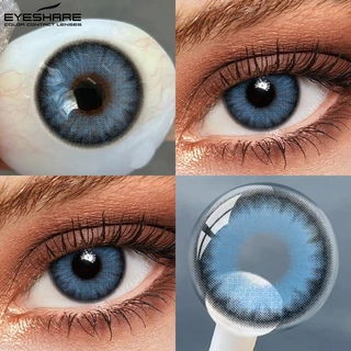 {COD}-Eyeshare 👍บาหลีสีน้ำตาล/สีเทา/สีฟ้า/สีเขียวคอนแทคเลนส์ 1 คู่ 14.2 มม.สีคอนแทคเลนส์ธรรมชาติรายปีเลนส์นุ่ม