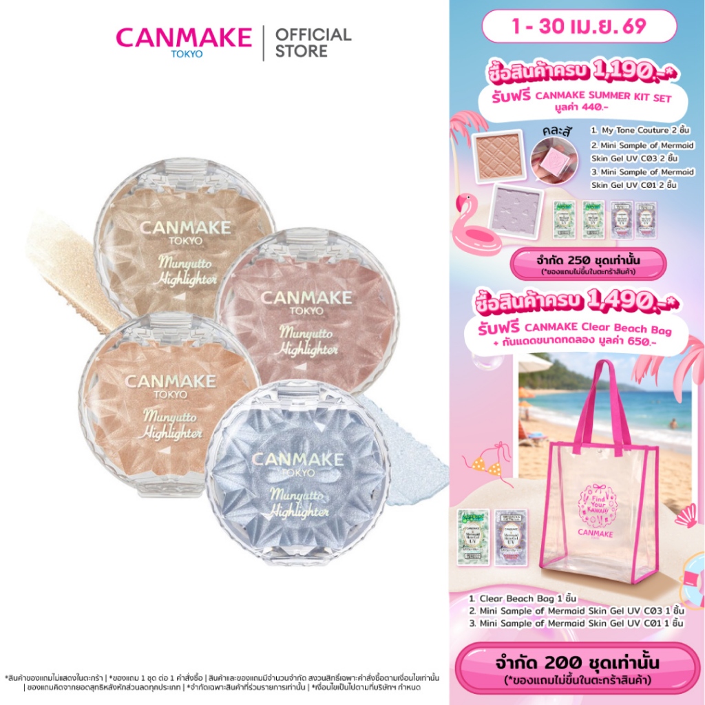 CANMAKE Munyutto Highlighter ไฮไลท์เนื้อเจลลี่ ผิวฉ่ำวาว เล่นแสง