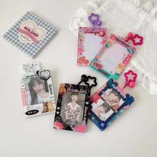 พร้อมส่ง พวงกุญแจ เฟรมการ์ดสไตล์ y2k สีเงิน cardholder framecard