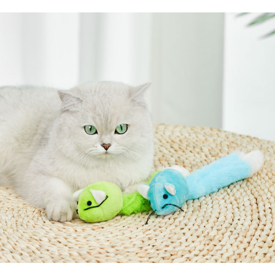 PP-1608 ตุ๊กตาหนูขนนุ่มหางยาว ของเล่นสุดโปรดสำหรับน้องแมว พร้อมส่ง 🐱✨