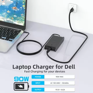 อะแดปเตอร์โน๊ตบุ๊ค Dell 19.5V4.62A 90W 7.4*5.0mm PA-10 Inspiron 1564 Latitude 100L 15 Laptop Adapter
