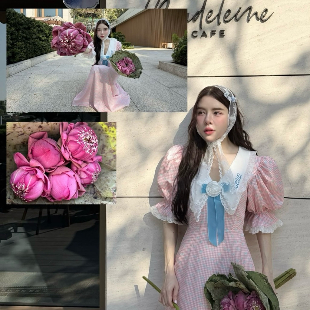 (NEW) FLAT2112 : JOANNE YOUNG MAXI DRESS เดรสยาว ชุดออกงาน เดรสออกงาน แต่งลูกไม้ (FF0541)