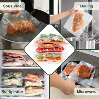 ถุงซีลสูญญากาศ ลายนูน 150 ใบ Vacuum Bags สายพานสูญญากาศ