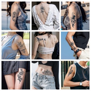 สติกเกอร์รอยสักชั่วคราวจากสมุนไพร กันน้ำ ติดทนนานถึง 15 วัน …