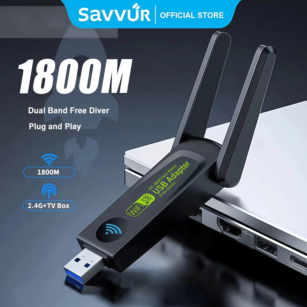 จริง 1800Mbps USB3.0 อะแดปเตอร์ Wifi 5G Dual Band Driver ฟรี USB Router Wifi การ์ดเครือข่าย TriBand Wifi Receiver