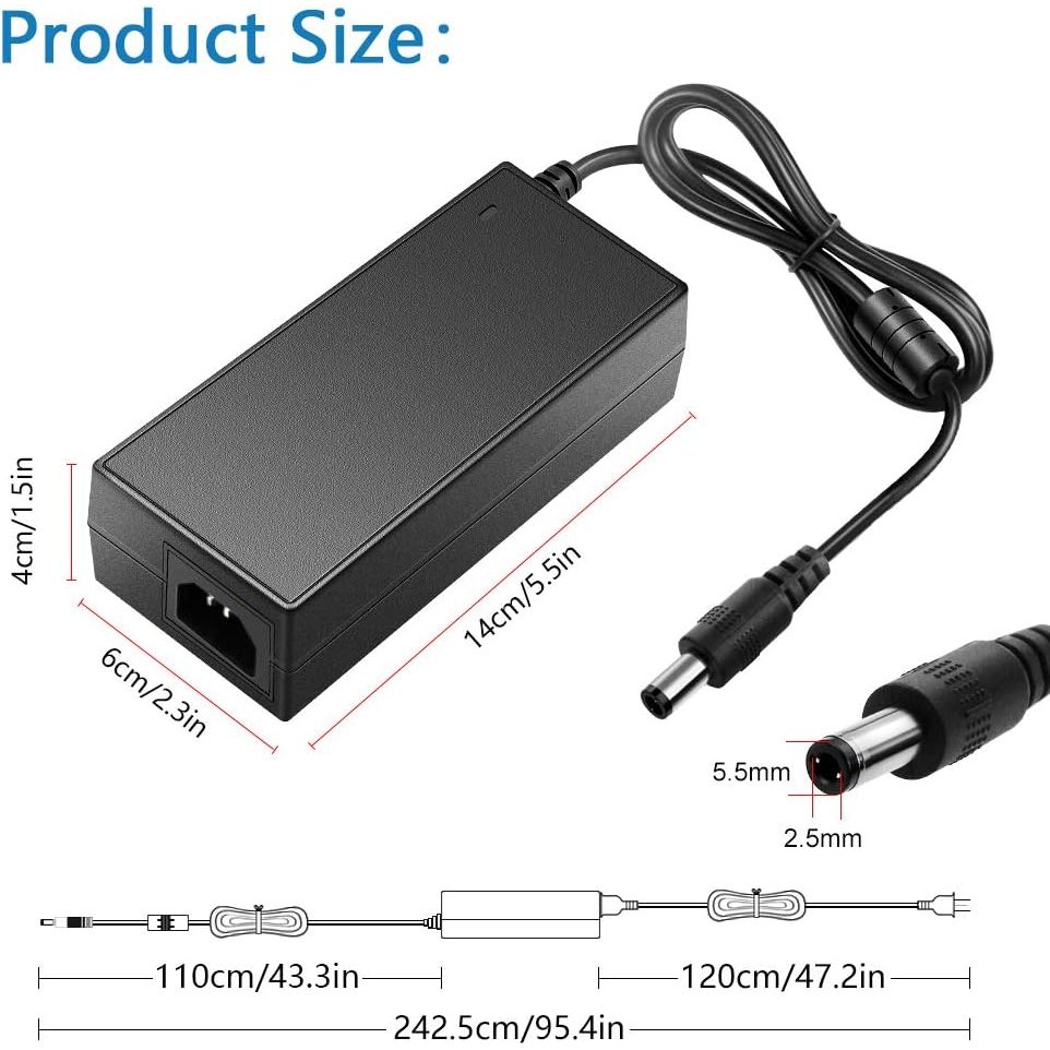 SHNITPWR 24V DC Power Supply 24 Volt 5Power Adapter 100V~240V AC to DC Converter