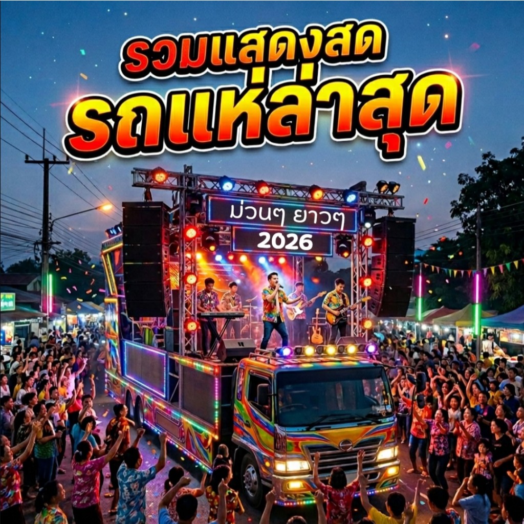 รวมแสดงสดรถแห่ ต้อนรับสงกรานต์ปี 2026 ฟังยาวๆ
