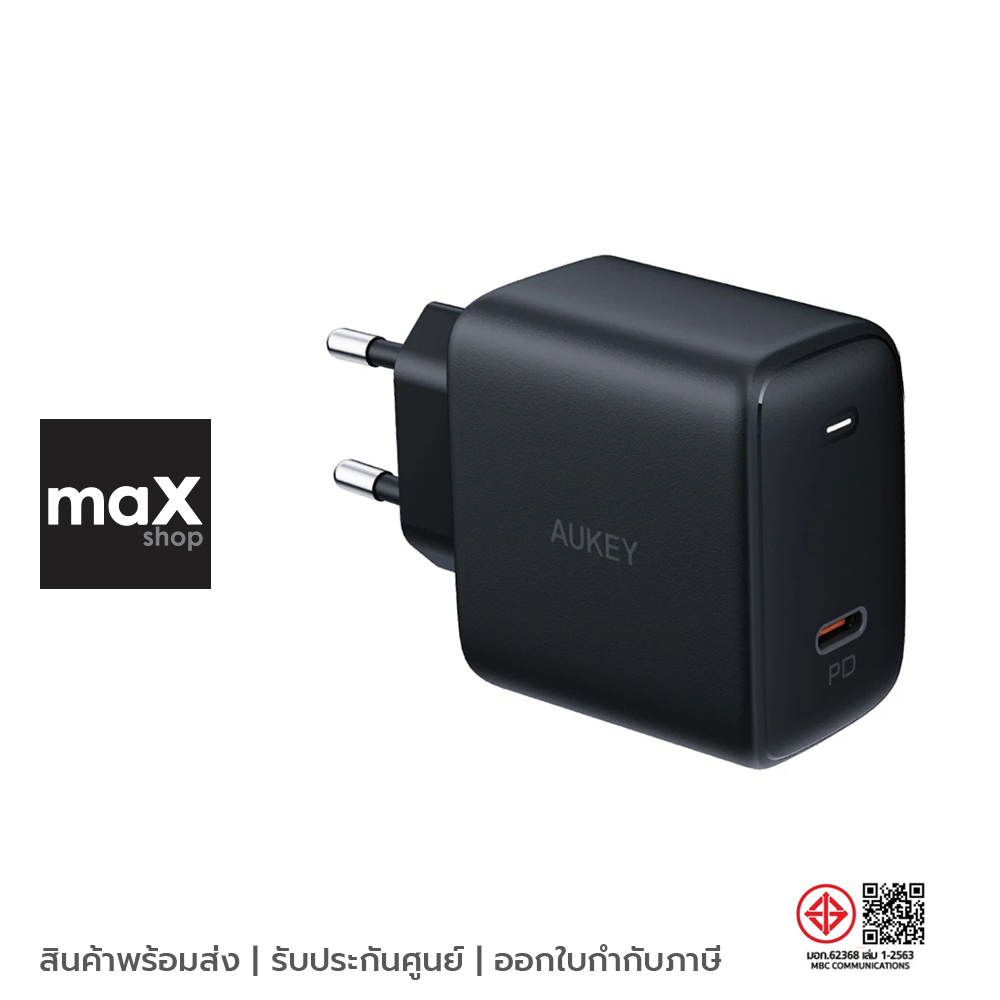 AUKEY หัวชาร์จเร็ว 45W รองรับ PD3.0 / PPS สีดำ รุ่น PA-F4