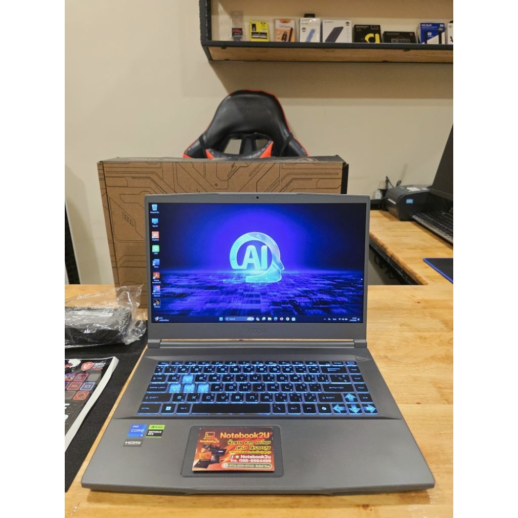MSI Thin15-B13UCX-1610TH (1.8Kg) i5-13420H RTX2050 RAM16GB SSD512GB สภาพนางฟ้า98%